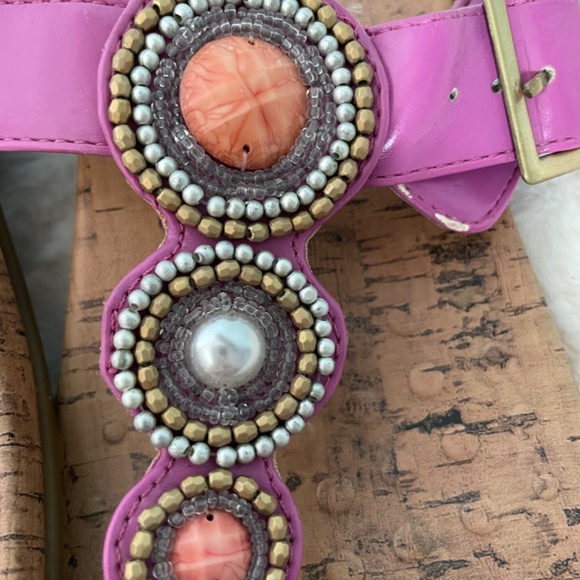 Vionic Adelie Womens T-Post Support Sandals Pink and Coral (7) - Picture 2 of 6